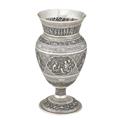 گلدان قلمزنی نقره اثر ابراهیم دایی زاده در سایت malool.com